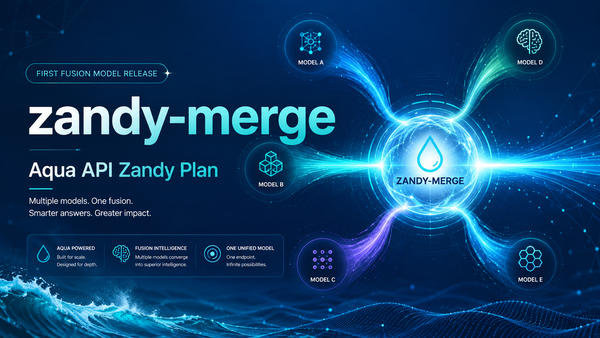 Zandy Merge is Live: Aqua API’s First Fusion Model